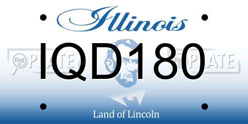 IQD180 Illinois License Plate