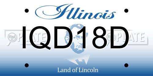 IQD18D Illinois License Plate