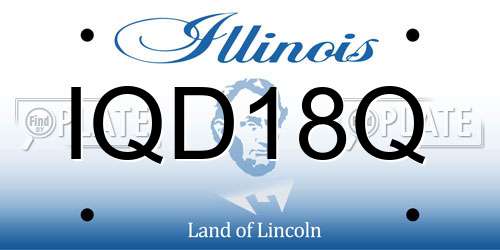 IQD18Q Illinois License Plate