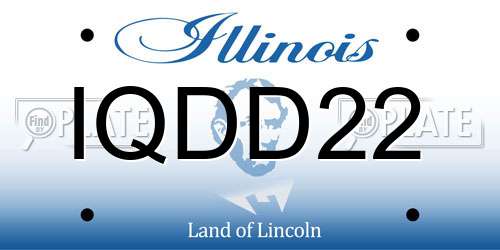 IQDD22 Illinois License Plate