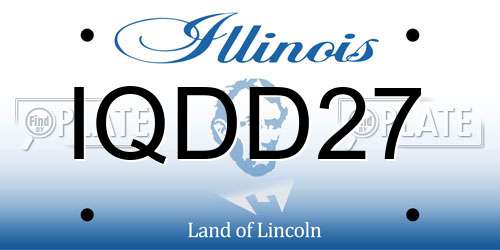 IQDD27 Illinois License Plate