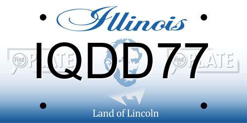 IQDD77 Illinois License Plate