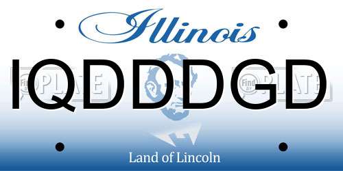IQDDDGD Illinois License Plate