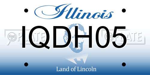 IQDH05 Illinois License Plate