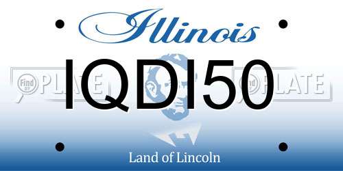 IQDI50 Illinois License Plate