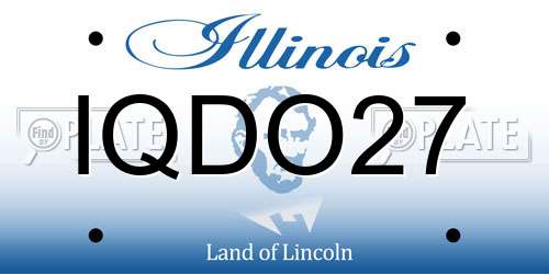 IQDO27 Illinois License Plate