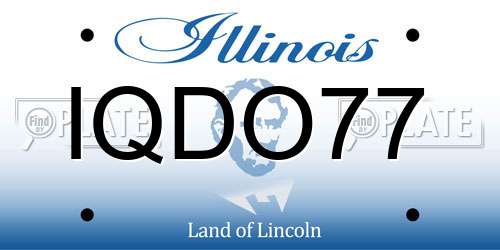 IQDO77 Illinois License Plate