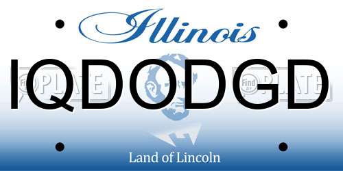 IQDODGD Illinois License Plate