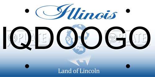 IQDOOGO Illinois License Plate