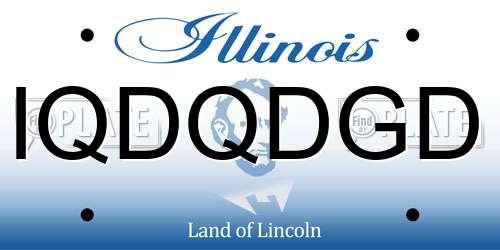 IQDQDGD Illinois License Plate