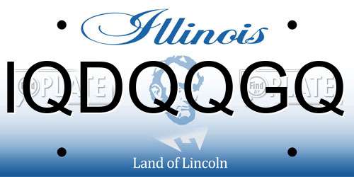 IQDQQGQ Illinois License Plate