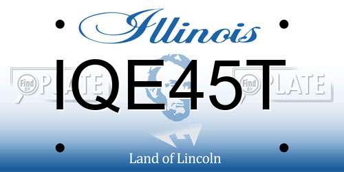 IQE45T Illinois License Plate