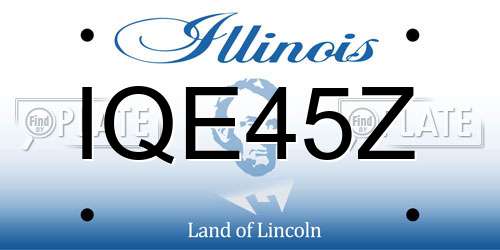 IQE45Z Illinois License Plate
