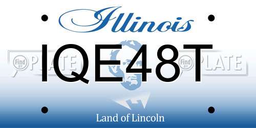 IQE48T Illinois License Plate