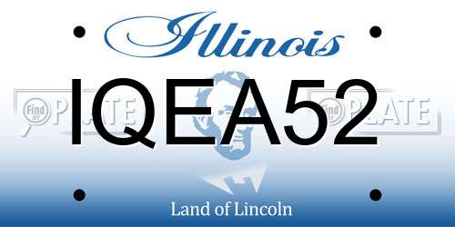 IQEA52 Illinois License Plate