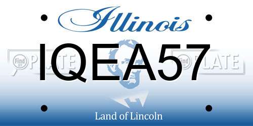 IQEA57 Illinois License Plate