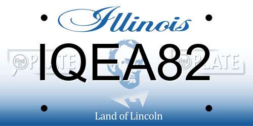 IQEA82 Illinois License Plate