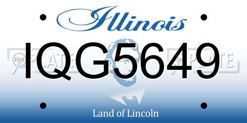 IQG5649 Illinois License Plate