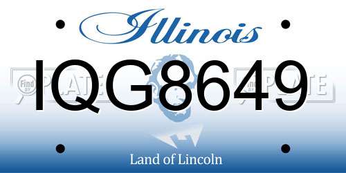IQG8649 Illinois License Plate