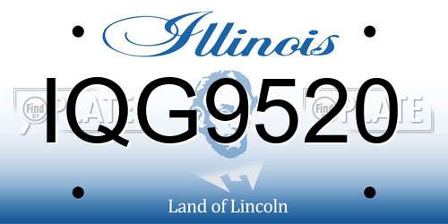 IQG9520 Illinois License Plate