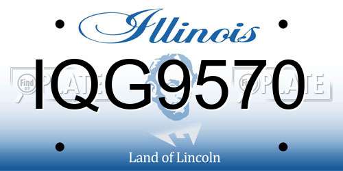 IQG9570 Illinois License Plate
