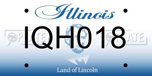 IQH018 Illinois License Plate