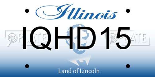 IQHD15 Illinois License Plate