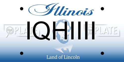 IQHIIII Illinois License Plate