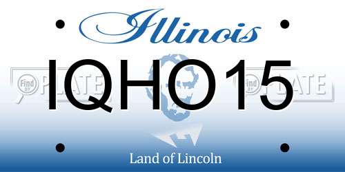 IQHO15 Illinois License Plate