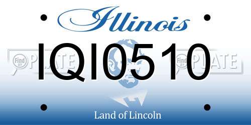 IQI0510 Illinois License Plate