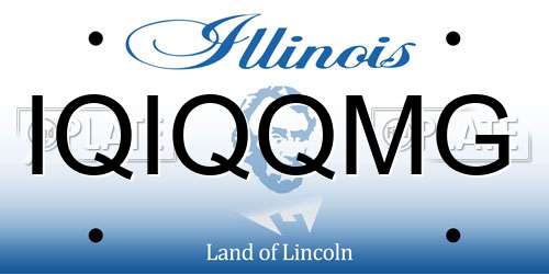 IQIQQMG Illinois License Plate