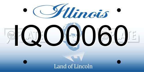 IQO0060 Illinois License Plate