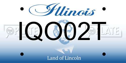 IQO02T Illinois License Plate