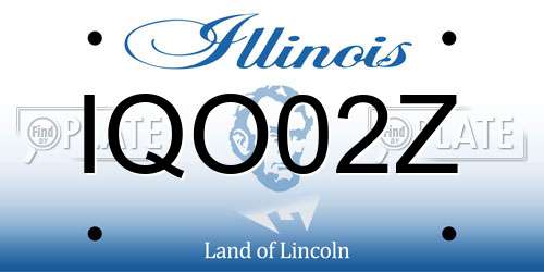 IQO02Z Illinois License Plate