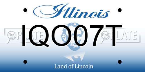 IQO07T Illinois License Plate