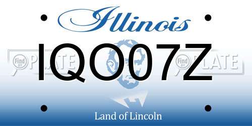 IQO07Z Illinois License Plate