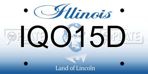 IQO15D Illinois License Plate