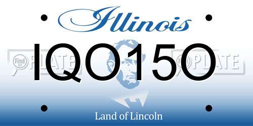 IQO15O Illinois License Plate