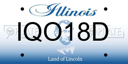 IQO18D Illinois License Plate