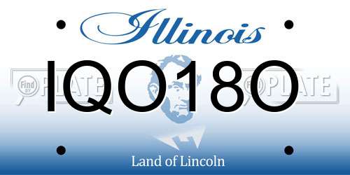 IQO18O Illinois License Plate