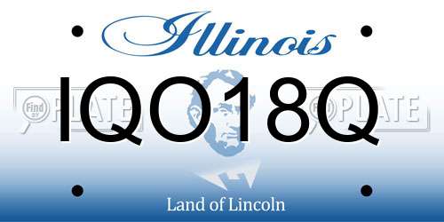 IQO18Q Illinois License Plate