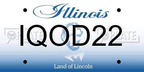 IQOD22 Illinois License Plate