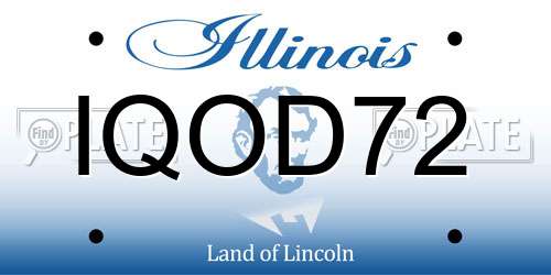 IQOD72 Illinois License Plate