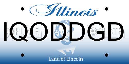 IQODDGD Illinois License Plate