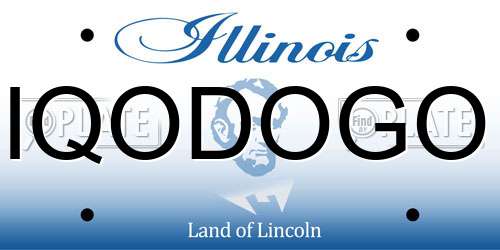 IQODOGO Illinois License Plate