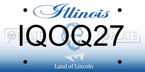 IQOQ27 Illinois License Plate