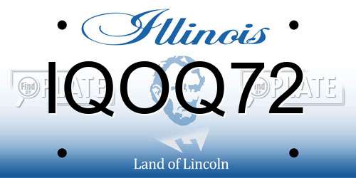 IQOQ72 Illinois License Plate