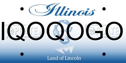 IQOQOGO Illinois License Plate