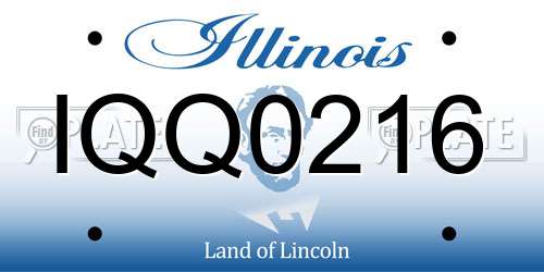 IQQ0216 Illinois License Plate