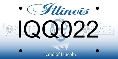 IQQ022 Illinois License Plate
